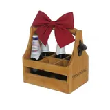 HTI-Living Flaschenkorb Rustikale Holz-Arbeitskiste mit Flaschenöffner, Biercaddy Flaschenträger