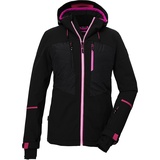 KILLTEC Damen Skijacke/Funktionsjacke mit abzippbarer Kapuze und Schneefang KSW 86 WMN SKI JCKT, schwarz, 44, 39749-000