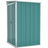 vidaXL Wand-Geräteschuppen Grün 118x100x178 cm Verzinkter Stahl 1085110
