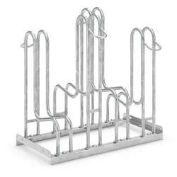 Hochwertiger Fahrradständer Standparker 4154 | Sicherer Radständer auch für Mountainbikes & E-Bikes | beidseitig, für 4 Fahrräder | Stahl verzinkt