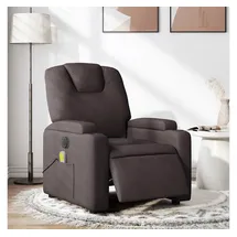 vidaXL Massagesessel Elektrisch 144 x 78,5 x 0 cm Dunkelbraun mit Fernbedienung