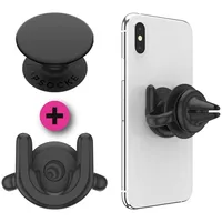 PopSockets PopGrip 2er-Pack schwarz