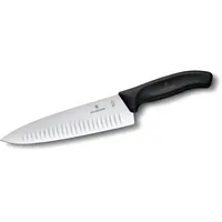 Victorinox Tranchiermesser, Extra Scharfe Klinge, Kullenschliff, 20 cm, Kunststoffgriff, Rostfreier Stahl, schwarz