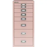 Bisley Aktenschrank MultiDrawer Schubladenschrank in Pastellpink - Maße: H 59 x B 28 x T 38 cm rosa