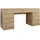 Mirjan24 Schreibtisch / Schminktisch Tireno Bis, Schlafzimmer Kosmetiktisch mit neun Schubladen, Goldfarben Aluminiumgriffe (Farbe: Eiche Cremona) - Braun
