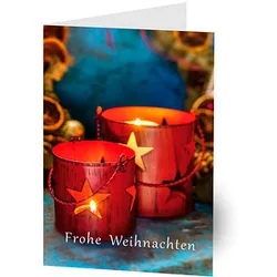 LUMA Weihnachtskarte Windlichter DIN B6