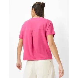 Brax Kurzarmshirt "Style CAELEN S", Damen, Gr. 48, pink, 47% Baumwolle, 47% Modal, 6% Elasthan, Rundhals, Shirts