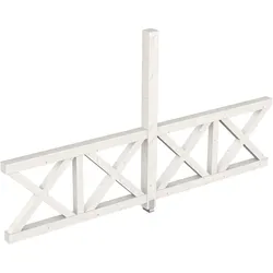 Carport-Seitenwand SKANHOLZ "Andreaskreuz", weiß, B:343cm H:210cm, Holzwerkstoff, Gartenhaus-Seitenwände, freistehehend