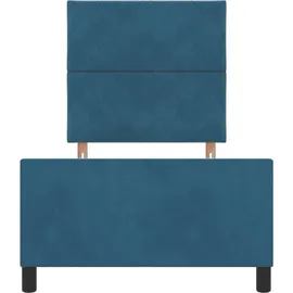 vidaXL Boxspringbett 100 x 200 cm Dunkelblau