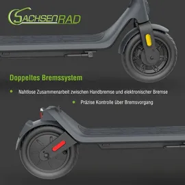 Sachsenrad E Scooter mit Straßenzulassung, ABE Elektroroller Elektro Scooter - Schwarz