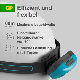 GP Discovery GPDISHLCH44BL058 LED Stirnlampe batteriebetrieben 300lm 36h GPDISHLCH44BL058
