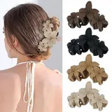 4 Stück Blumen Haarspangen Große Haarklammern für Dickes Dünnes Haar