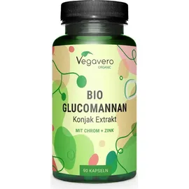 Vegavero Glucomannan Bio Kapseln mit Chrom und Zink 90 St.