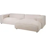 MASSIVMOEBEL24.DE Eckcouch Cord 3-Sitzer Beige