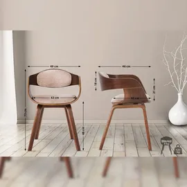 CLP Kingston Stoff creme/walnuss