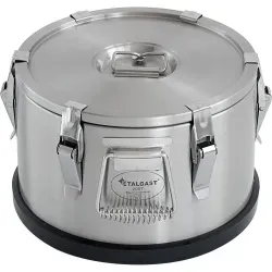 Stalgast Thermobehälter aus rostfreiem Edelstahl, 10 Liter LT0206100 , Nutzhöhe: 235 mm, Ø 360 mm