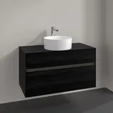 Villeroy & Boch Waschtischunterschrank 2 Auszüge 100 x 54,8 x 50 cm Black Oak
