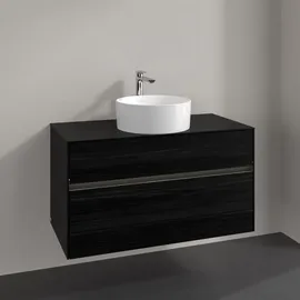 Villeroy & Boch Waschtischunterschrank 2 Auszüge 100 x 54,8 x 50 cm Black Oak