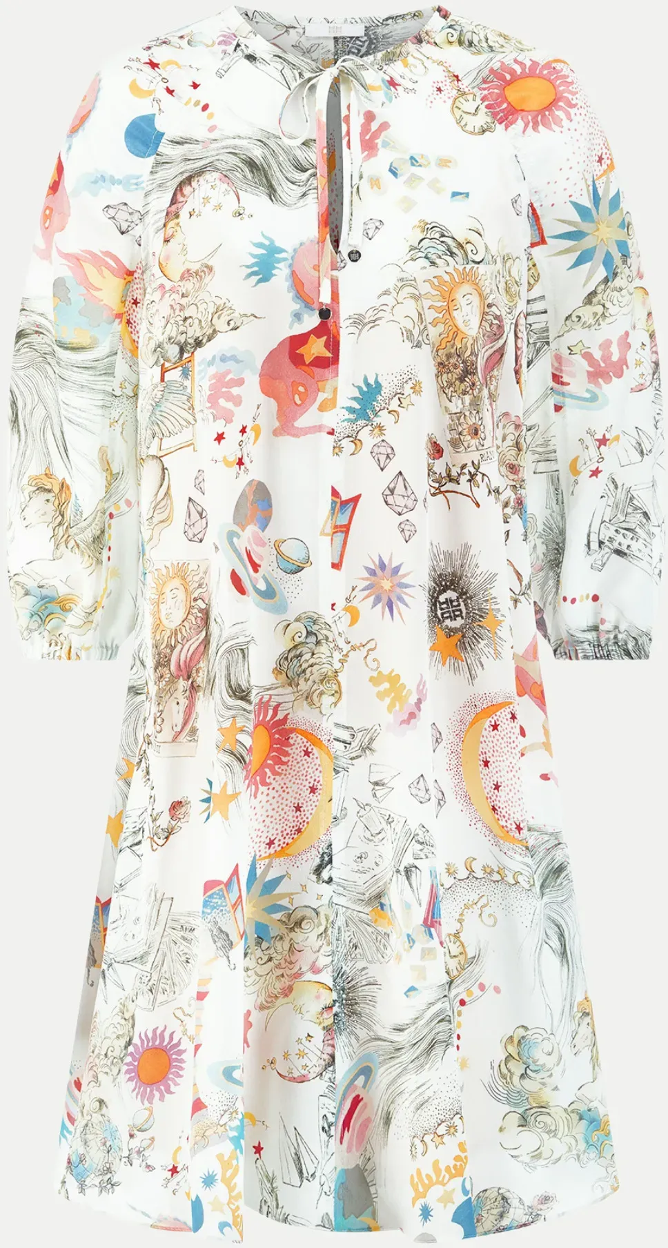 Kleid mit Dreamscape Print Mehrfarbig 40