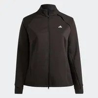 Outdoorjacke ADIDAS PERFORMANCE "Große Größen" Gr. 52/54, schwarz Damen Jacken Dezentes Cutout für Fitnessuhr