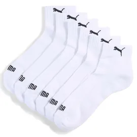 Puma Cushioned Quarter Socken 3er Pack Weiß 43-46