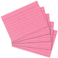 Herlitz Karteikarte A5 liniert, rosa, 4 x 100 Stück,