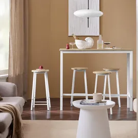 SoBuy Bartisch-Set 120 x 40 x 100 cm Weiß