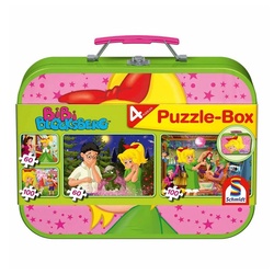 Schmidt Spiele Puzzle Bibi Blocksberg Puzzle-Box, Metallkoffer 4 Puzzle, 320 Puzzleteile bunt