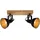 Briloner Deckenstrahler Barnim 2-flg. schwarz-gold Holz