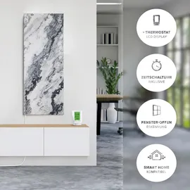 marwona Naturstein Infrarotheizung 800 Watt inkl. Digitalthermostat I Energiesparende Infrarot Wandheizung I 5 Jahre Garantie I Made in Germany I Qarama