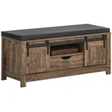 SoBuy Schuhbank, Natur, 100x46x35 cm, Garderobe, Garderobenbänke, Schuhbänke