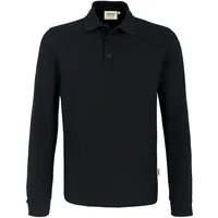 Hakro Longsleeve-Poloshirt Mikralinar® schwarz, 4XL