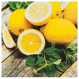 Home fashion 20 Servietten Viele frische Zitronen | Essen | Fr?chte | Garten | Sommer | Vegetarier | Tischdeko | Decoupage | Serviettentechnik 33x33cm