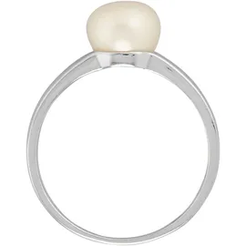 FIRETTI Fingerring Schmuck Geschenk Silber 925 Damenring Ring, mit Muschelkernperle silberfarben|weiß 52