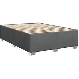 vidaXL Boxspringbett 140 x 200 cm Dunkelgrau