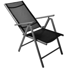 VCM Gartenstuhl 56 x 65 x 105 cm schwarz klappbar