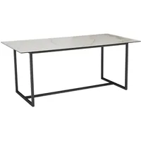 KADIMA DESIGN Esstisch, Weiß, Glas, Rechteckig,Rechteckig, Kufe, 180x76x90 cm,