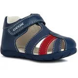 GEOX B ELTHAN Boy Sandal, LT Navy/RED, 25 EU