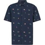 Iriedaily Resorio Shirt Kurzarmhemd Blau L