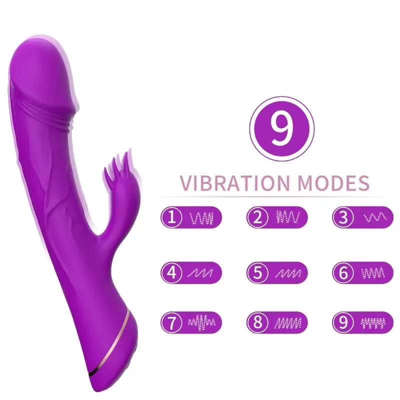 ARMONY - Rabbit Vibrator-Dildo aus Silikon Lila
