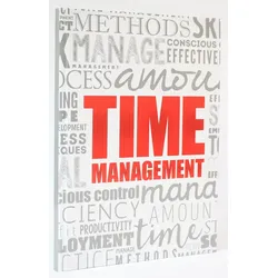 ADINA Notizbuch A4 fester Deckel kariert mit Rand Time Management