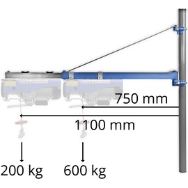 Güde Schwenkarm 1200 100-600 kg bis 110 cm