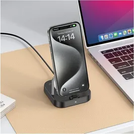 HOCO 2in1 Tischladegerät CQ16B USB-C & Wireless 30W | Gr.: onesize