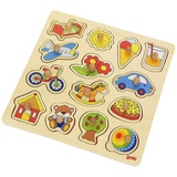 GoKi 57576 - Steckpuzzle Schaukelpferd, Ball,