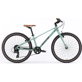 Bikestar Leichtgewicht 9kg Kinder Jugend Fahrrad Aluminium ab 8-9 Jahre | 24 Zoll 8 Gang Shimano Schaltung Ultra Leicht | Grün Grün