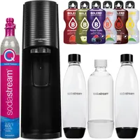 Wassersprudler SodaStream Terra Schwarz 2 Flaschen + Sodastream Weiß 1 L Flasche + Bolero - Schwarz