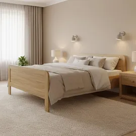Homestyle4u Komfortbett 140 x 200 cm Braun