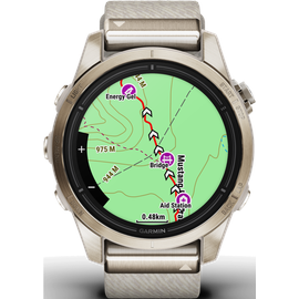 Garmin Epix Pro (Gen 2) Sapphire 42 mm beige/softgold mit Nylonarmband