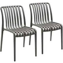 Tectake Gartenstuhl Alcudia 47 x 58 x 80,5 cm grau 2 St.