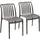 Tectake Gartenstuhl Alcudia 47 x 58 x 80,5 cm grau 2 St.